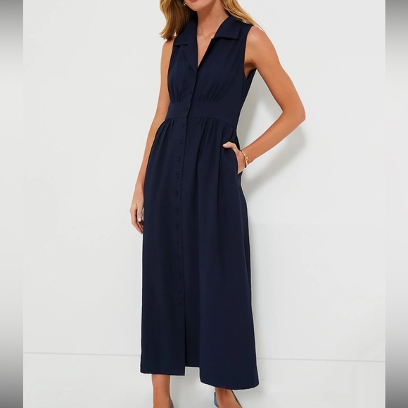 POMANDER PLACE
Navy Sleeveless Noelle Maxi Dress - Picture 2 of 11